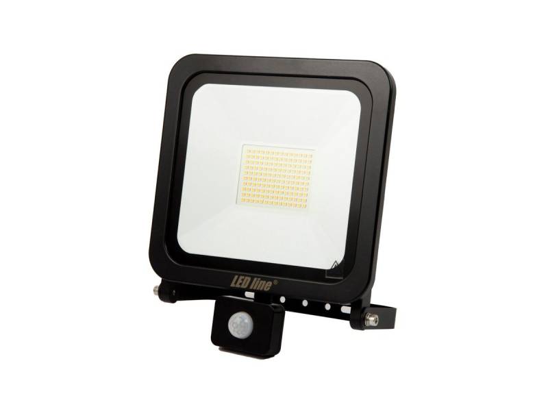 LED-Line LED Flutlichtstrahler 100W LED Strahler Flutlicht 6000K Kaltweiß 8000lm mit Bewegungsmelder von LED-Line