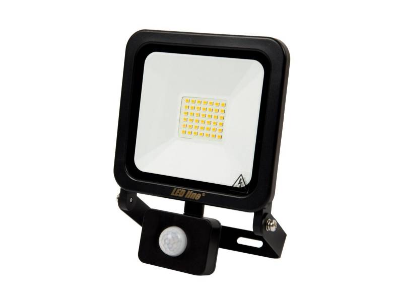LED-Line LED Flutlichtstrahler 20W LED Strahler Flutlicht 6000K Kaltweiß 1600lm mit Bewegungsmelder von LED-Line