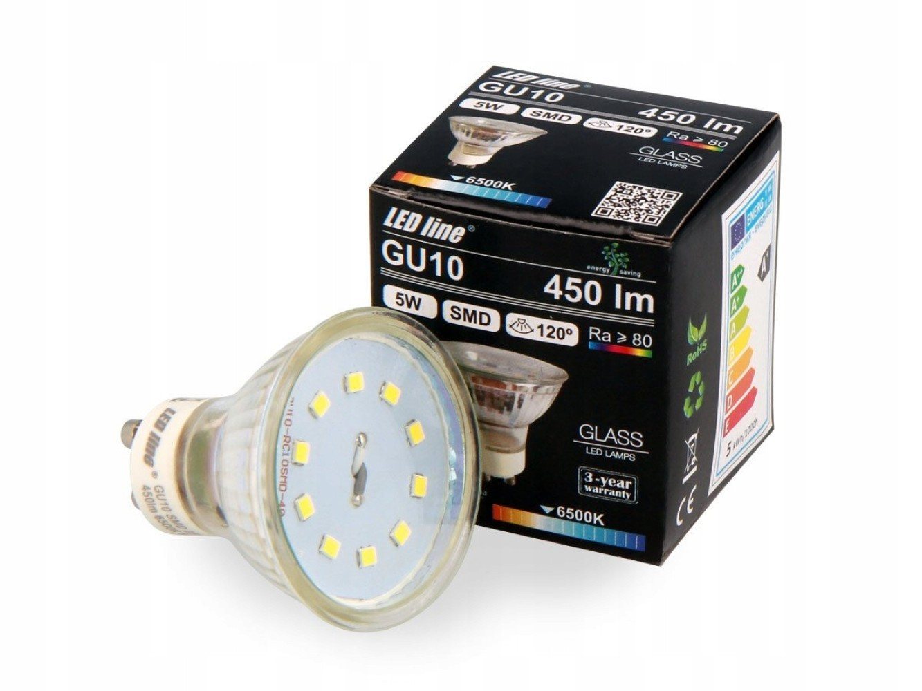 LED-Line LED-Leuchtmittel LED GU10 5W = 50W Reflektor 450lm 120° Glas 220-260V Kaltweiß 6500K, GU10, Kaltweiß LED-Line LED-Leuchtmittel LED GU10 5W = 50W Reflektor 450lm 120° Glas 220-260V Kaltweiß 6500K, GU10, Kaltweiß von LED-Line