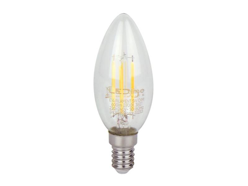 LED-Line LED-Leuchtmittel LED-Glühbirne 220-240V FILAMENT CANDLE DIMMBAR von LED-Line