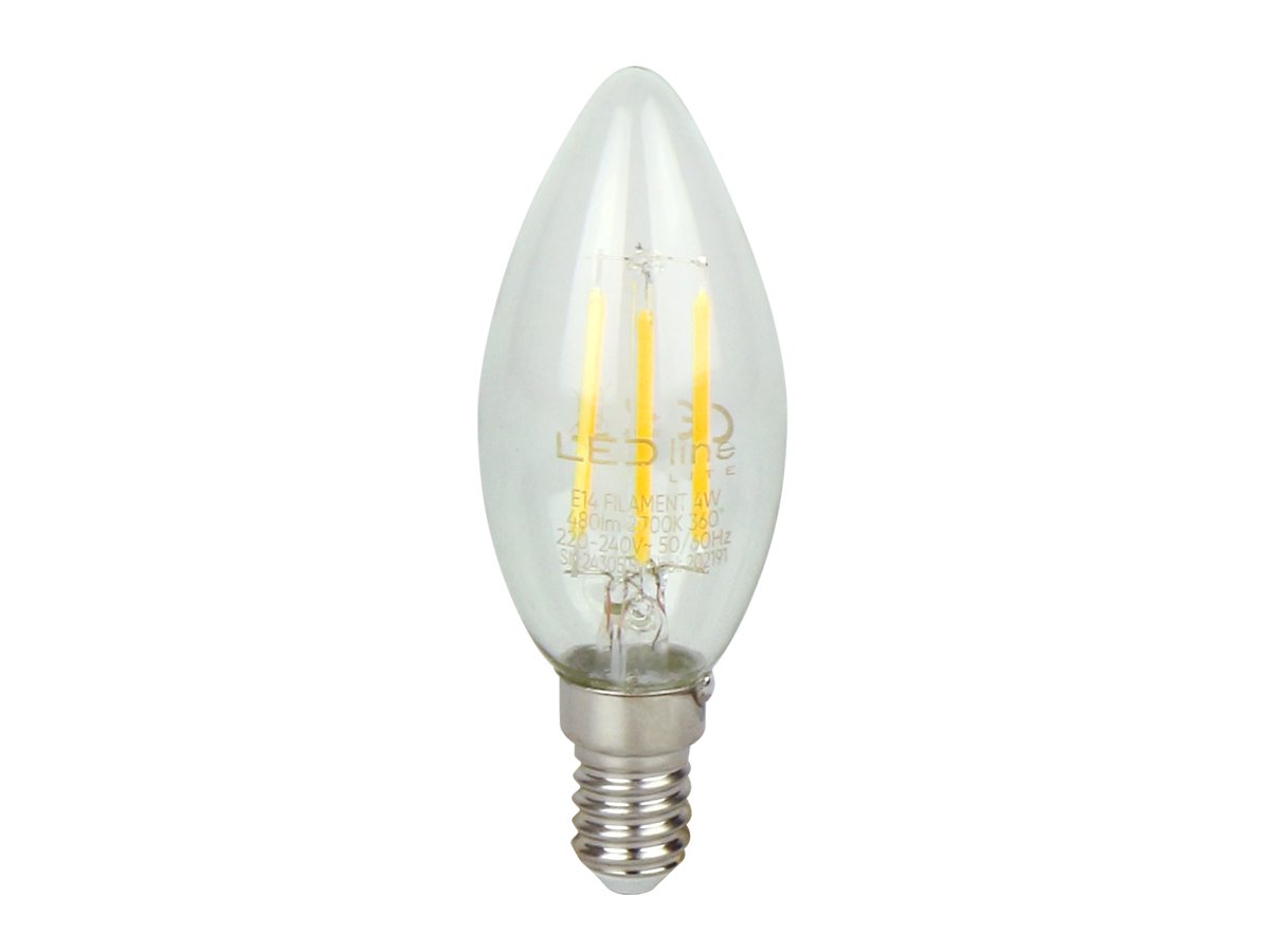 LED-Line LED-Leuchtmittel LED-Line LITE LED-Glühbirne E14 220-240V FILAMENT C35 KERZE von LED-Line