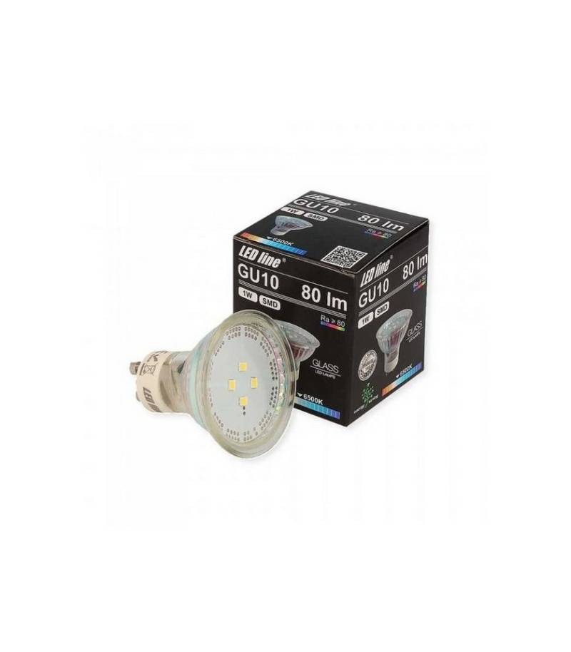 LED-Line LED-Leuchtmittel LED-line LED GU10 1W Reflektor 80lm 120° Glas 220-260V Kaltweiß 6500K, GU10, Kaltweiß von LED-Line