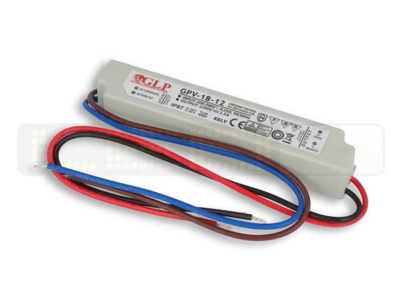 LED-Line Trafo 18W 12V IP67 Netzteil IP67 Wasserdicht Transformator Treiber LED Trafo von LED-Line