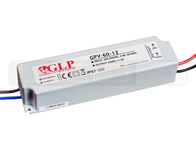 LED-Line Trafo 60W 5A 12V Netzteil IP67 Wasserdicht Transformator Treiber LED Trafo von LED-Line