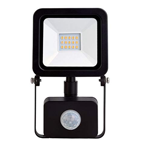 LED PHOTON IP65 Scheinwerfer PIR Fluter Strahler Flutlicht 10W mit Bewegungsmelder 4000K 800lm Neutralweiß IP65 Wasserdicht Außenstrahler Außenbeleuchtung von LED-Line