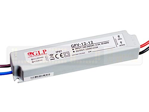 LED Trafo 12W 1A 12V Netzteil IP67 Wasserdicht Transformator Treiber für LED Leuchtmittel Beleuchtung von LED-Line
