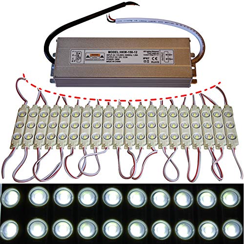 10x-100x LED Module +- Netzteil - kaltweiß 12`000K - 12V - 3x 5730 SMD Werbung (100x mit Netzteil) von LED-Mafia