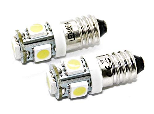 10x E10 Schraubsockel - 12V EY10 LED SMD Gewinde Lampe Wechselspannung - weiß rot blau grün gelb Innenraumbeleuchtung Set Innenraum Auto KFZ (blau) von LED-Mafia