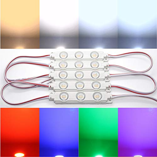 10x LED Module SMD Chip warmweiß Kaltweiß Lumen TOP Injektion (Kaltweiß 10000-12000K) von LED-Mafia