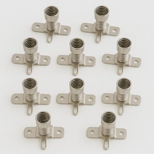 2-5 oder 10 Stück Ersatz E5,5 E5.5 Fassung Sockel LED Glühlampen Leuchtmittel Modellbau (Fassung mit Halter, 10) von LED-Mafia
