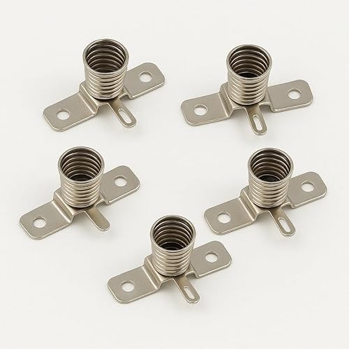 2-5 oder 10 Stück Ersatz E5,5 E5.5 Fassung Sockel LED Glühlampen Leuchtmittel Modellbau (Fassung mit Halter, 5) von LED-Mafia