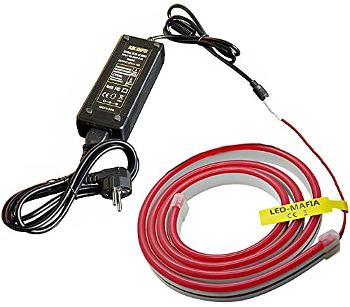 230V Netzteil + LED Streifen + Klammern Stripe Licht Unterbankbeleuchtung Infarotsauna (3m - 19,99€/m) von LED-Mafia