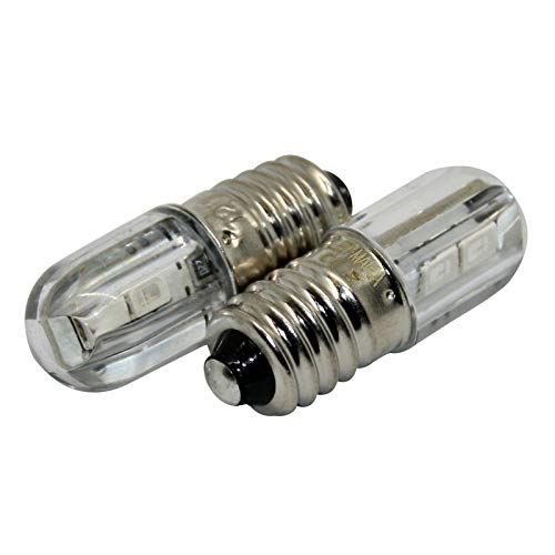 2X Schraubsockel E10 LED - Ersatz Beleuchtung kaltweiß weiß Sparlampe - 6V von LED-Mafia