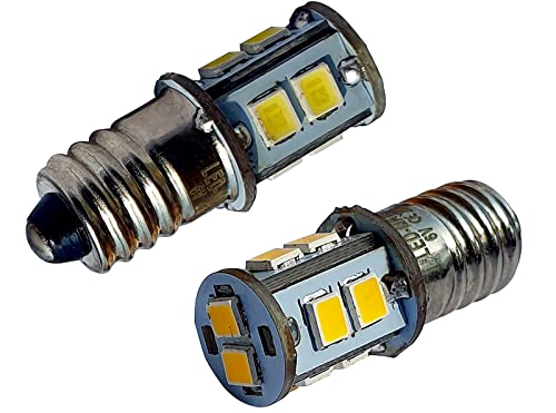 E10 LED 6V 10SMD Lampe Birne Schraubsockel Weihnachtsstern Leuchtstern Faltstern Adventstern (kaltweiß, 2 Stück) von LED-Mafia