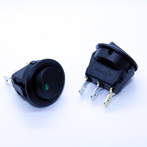 LED-Mafia® 1X Wippschalter 12V beleuchtet Kippschalter (1X grün) von LED-Mafia