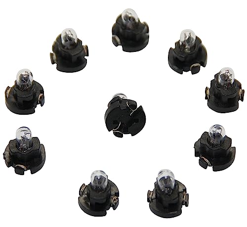 LED-Mafia 10 Stück Set - T5 T3 T4,2 oder T4,7 Glühbirnen dimmbar Sockel Tachobeleuchtung Cockpitbeleuchtung warmweiß weiß (T3) von LED-Mafia