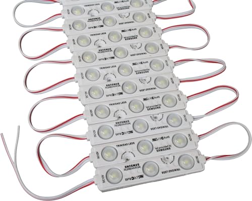 LED Module +- Netzteil - warmweiß 2800K - 12V - 3x 5730 SMD Chip Injektion Licht Beleuchtung Werbetechnik Schaukästen warm (50, ohne Netzteil) von LED-Mafia
