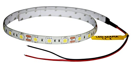LED Strip Streifen 24V - 30cm 60cm - rot blau weiß grün Kabel Beleuchtung 3M (weiß, 50cm - m/15,48€) von LED-Mafia