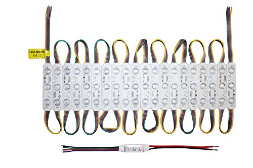 RGB LED Module +- Netzteil - warmweiß 3000K - 12V - 3x 5730 SMD Chip Injektion Licht (10x ohne Netzteil) von LED-Mafia