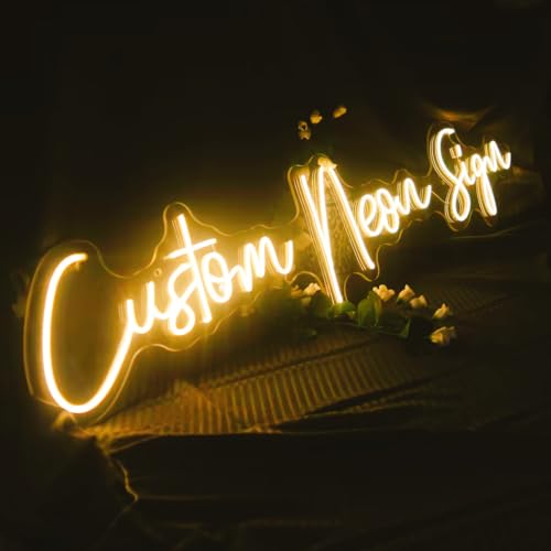 NEONAPM Neon Schild Personalisiert, LED Leuchtreklame Anpassbar für Bar, Hochzeit, Geburtstag, Jubiläum, Party, Neonlicht für Gaming Zimmer Schlafzimmer Heim Deko, Neon Sign Deko… von LED Neonapm