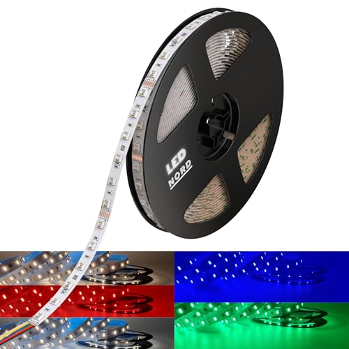 LED Nord RGB CCT LED Strip 5m selbstklebend dimmbar kürzbar - RGBW LED Strips 24v warmweiß kaltweiss - RGB LED Streifen zum Kleben - SMD LED Stripes TV Fernseher Küche - LED Band ohne Kabel LED Nord RGB CCT LED Strip 5m selbstklebend dimmbar kürzbar - RGBW LED Strips 24v warmweiß kaltweiss - RGB LED Streifen zum Kleben - SMD LED Stripes TV Fernseher Küche - LED Band ohne Kabel von LED Nord