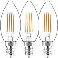 LED Filament Leuchtmittel Kerze C35 E14 4,5W 470lm 2700K klar 330° 3er-Pack LED Filament Leuchtmittel Kerze C35 E14 4,5W 470lm 2700K klar 330° 3er-Pack von LED'S LIGHT