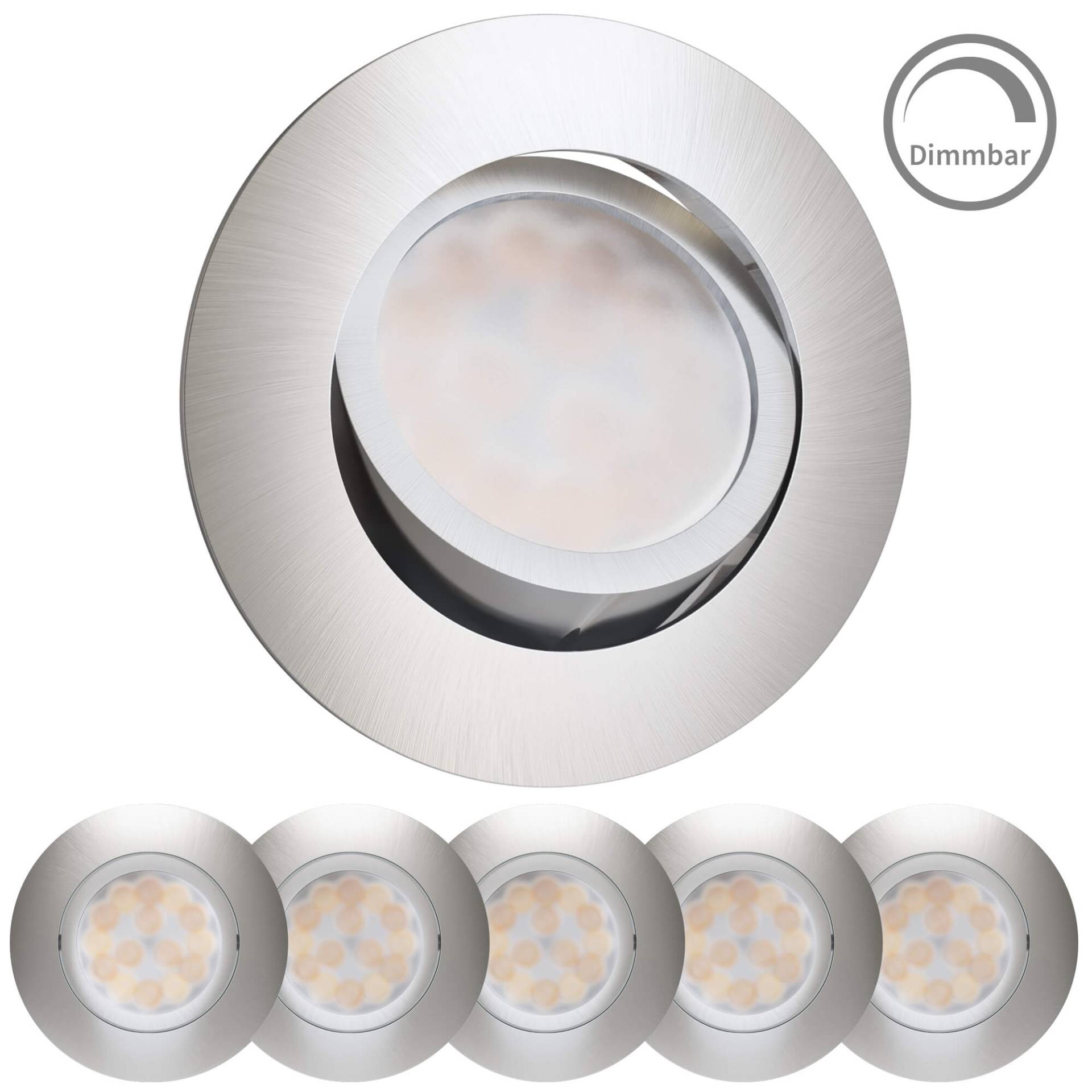 DTP3-DBTM-IBD744W von LED Spot Dimmbar Schwenkbar Edelstahldesign I DT-Serie