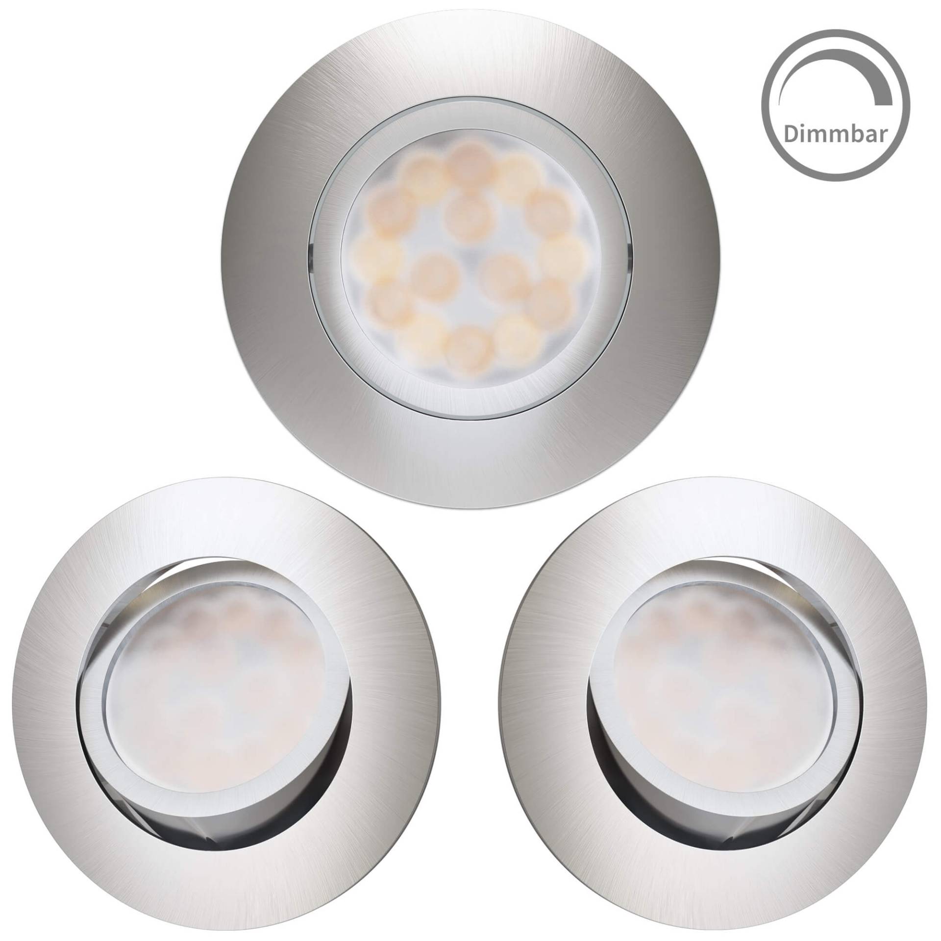 DTP6-DBTM-IBD744W von LED Spot Dimmbar Schwenkbar Edelstahldesign I DT-Serie