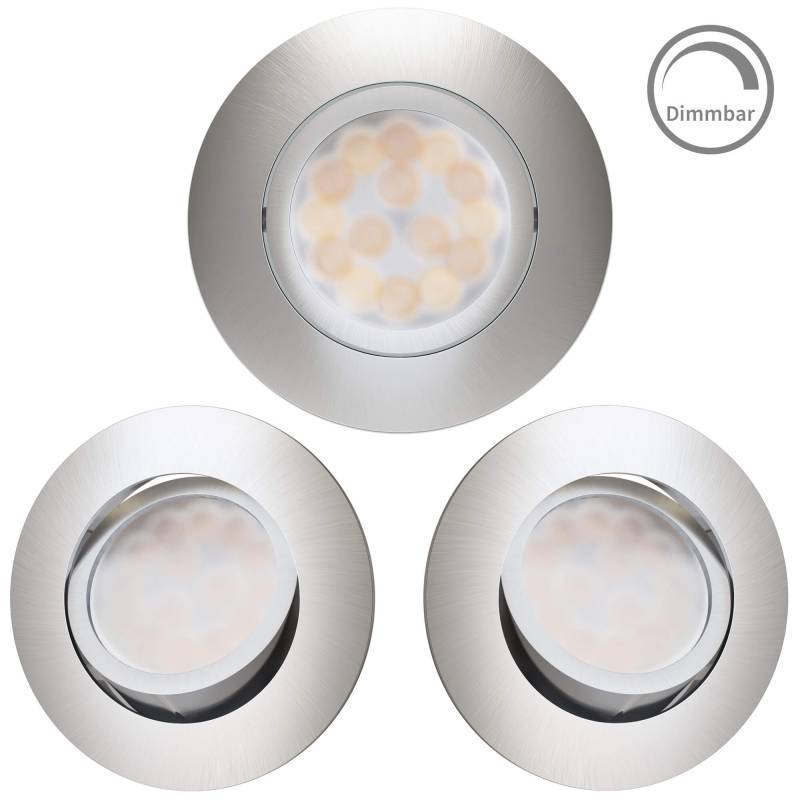 DTP6-DBTM-IBD744W von LED Spot Dimmbar Schwenkbar Edelstahldesign I DT-Serie