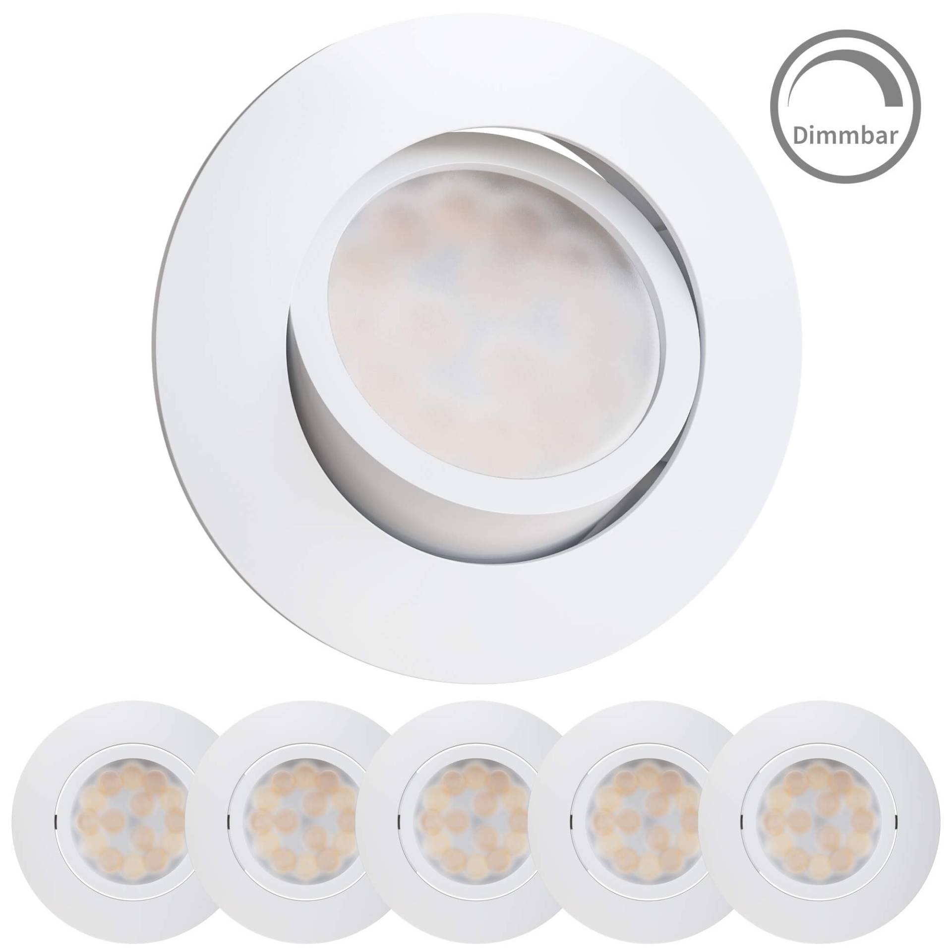 DTM3-DBTM-IBD744W von LED Spot Dimmbar Schwenkbar Weiß-Matt I DT-Serie