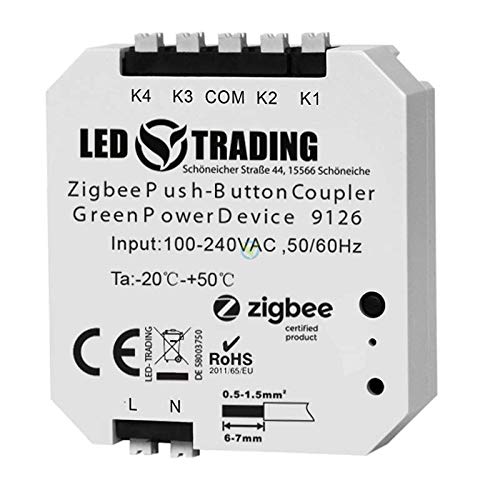 LED TRADING Schalter Dimmer mit Green Power ZigBee Modul getestet mit Philips Hue und Friends of Hue(FoH) Unterputz von LED TRADING