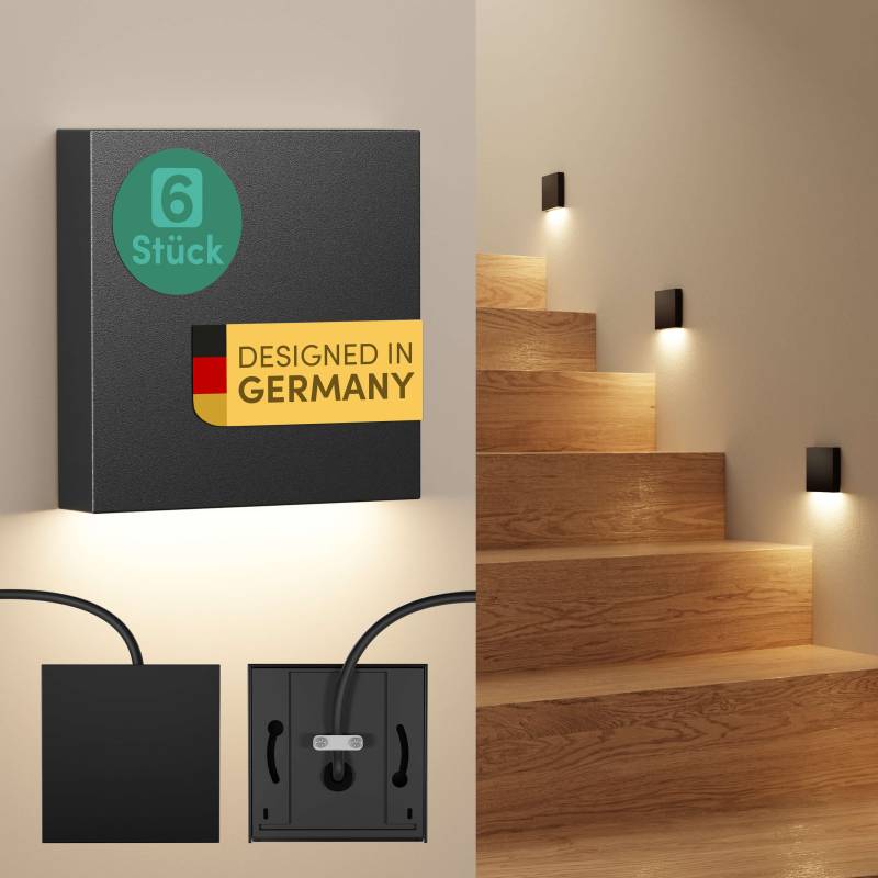 WBB3-7268-8255 von LED Treppenbeleuchtung Schwarz I WB-Serie