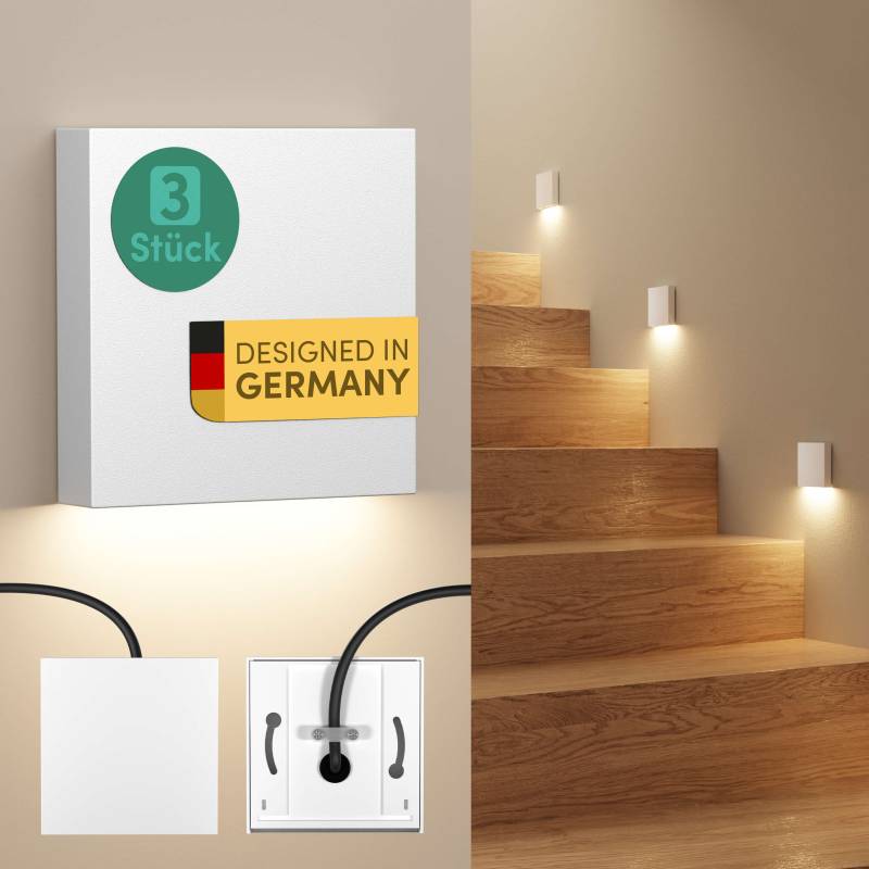 WBM6-7268-8255 von LED Treppenbeleuchtung Weiß-Matt I WB-Serie