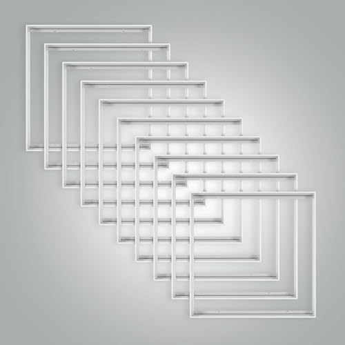 10x Aufbaurahmen für Back-Lit LED Panel 62x62cm weiß L625xB625xH68mm (Schraubverbindung) von LED Universum