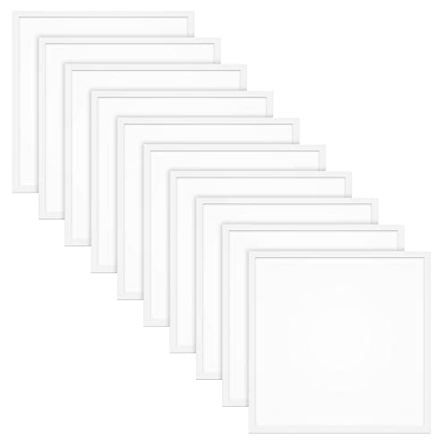 10x LED Panel 62x62cm 40W 4000K neutralweiß 4800lm 120 Lumen/Watt flimmerfrei blendfrei UGR<19 Einbau Rasterleuchte Einlegeleuchte Deckenleuchte Odenwalddecke OWA 620x620x12mm von LED Universum