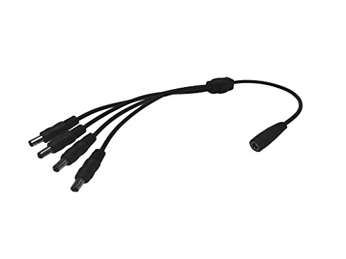 2 Pol LED Verteiler 1-zu-4 | 1 x DC Hohlbuchse - 4 x DC Hohlstecker | für einfarbige LED Streifen von LED Universum