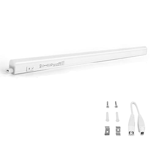 2er-Set LED Unterbauleuchte Lichtleiste weiß hell blendfrei mit An/Aus-Schalter 1,5m Netzkabel mit Euro-Stecker inkl. Verbindungskabel & Montagezubehör 60cm warmweiß (3000K) von LED Universum