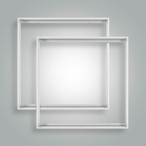2x Aufbaurahmen für Back-Lit LED Panel 62x62cm weiß L625xB625xH68mm (Schraubverbindung) von LED Universum