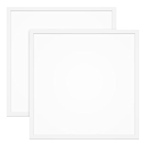 2x LED Panel 62x62cm 40W 3000K warmweiß 4400lm 110 Lumen/Watt flimmerfrei blendfrei UGR<19 Einbau Rasterleuchte Einlegeleuchte Deckenleuchte Odenwalddecke OWA 620x620x35mm von LED Universum