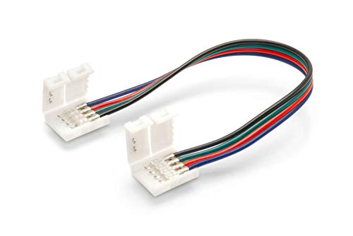 3er Set: 4 pol Verbinder mit Klippbefestigung | Schnellverbinder für RGB LED Streifen Stripes (15cm) von LED Universum