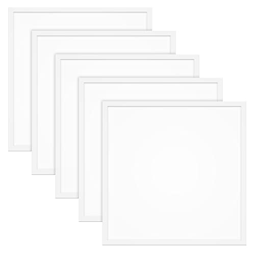 5x LED Panel 62x62cm 28W 4000K neutralweiß 5040lm 180 Lumen/Watt flimmerfrei blendfrei UGR<19 Einbau Rasterleuchte Einlegeleuchte Deckenleuchte Odenwalddecke OWA 620x620x32mm von LED Universum