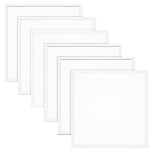 6x LED Panel 62x62cm 40W 3000K warmweiß 4600 lm 115 Lumen/Watt flimmerfrei blendfrei UGR<19 Einbau Rasterleuchte Einlegeleuchte Deckenleuchte Odenwalddecke OWA 620x620x12mm von LED Universum