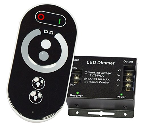 Dimmer | Funkfernbedienung für einfarbige LED Streifen | 12-24V | max 18A Dimmer | Funkfernbedienung für einfarbige LED Streifen | 12-24V | max 18A von LED Universum
