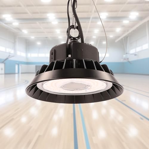 LED High Bay Hallenstrahler 100W mit PREMIUM-Marken-Treiber dimmbar (1-10V) neutralweiß 4000K 15.000lm 150lm/W 120° IP65 UFO Industrielampe Werkstattbeleuchtung Ø238xH122mm 5 Jahre Garantie von LED Universum