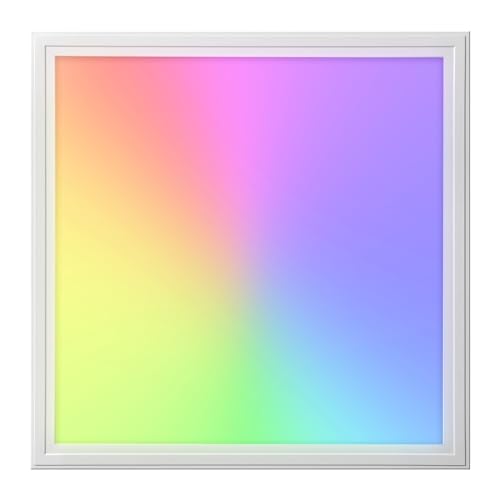 LED Panel 62x62cm 2800-6500K 4200lm RGB+CCT Farbsteuerung & dimmbar über Fernbedienung Einbau Rasterleuchte Einlegeleuchte Deckenleuchte Odenwalddecke OWA 620x620x12mm von LED Universum