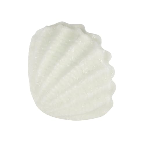LED Universum - LED Deko Echtwachs Kerze Shelly Muschel weiß mit Fernbedienung und Timer 4h 8h maritimer mediterraner Style farbwechsel RGB Farben einzeln einstellbar 2 AA Batterien (nicht enthalten) von LED Universum
