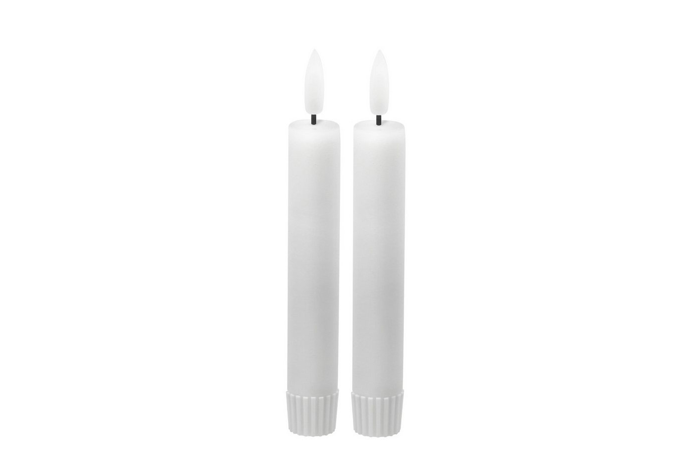 LED Universum LED-Kerze LED Echtwachs Stabkerze 2er Set weiß 15,5cm LED Universum LED-Kerze LED Echtwachs Stabkerze 2er Set weiß 15,5cm von LED Universum