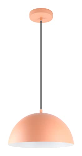 LED Universum Pendelleuchte Jada Coral Peach Orange Ø30cm x 125cm, E27 Fassung, max. 40W, Hängelampe, Hängeleuchte, Deckenlampe, Wohnzimmerleuchte, Kinderzimmerlampe, Metall von LED Universum