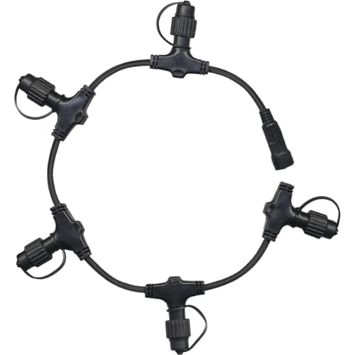 SYSTEM 24 Lichterketten-Modularsystem > KABEL & ADAPTER > strangförmiger 5-fach Verteiler für alle Einzelkomponenten wie Lichterketten, Netze, Vorhänge, Lichtobjekte, etc. von LED Universum