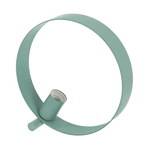 LED Universum Tischleuchte Maya rund ringförmig mit E27 Fassung für Deko-Leuchtmittel oder normale LED, Anschlusskabel mit Schnurschalter (Mint) von LED Universum